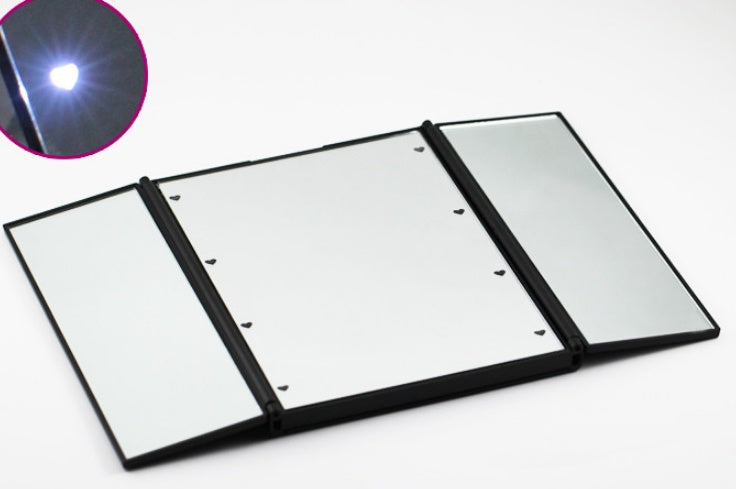 Tri-Fold Lighted Mirror