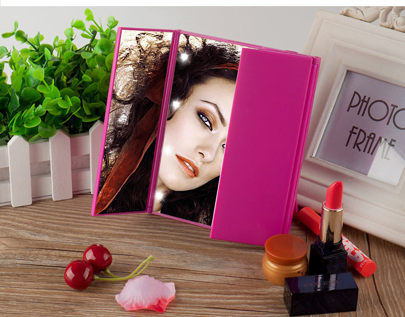 Tri-Fold Lighted Mirror